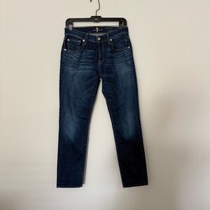 7 For All Mankind Women’s Relaxed Skinny Jeans Dark Blue Size 26